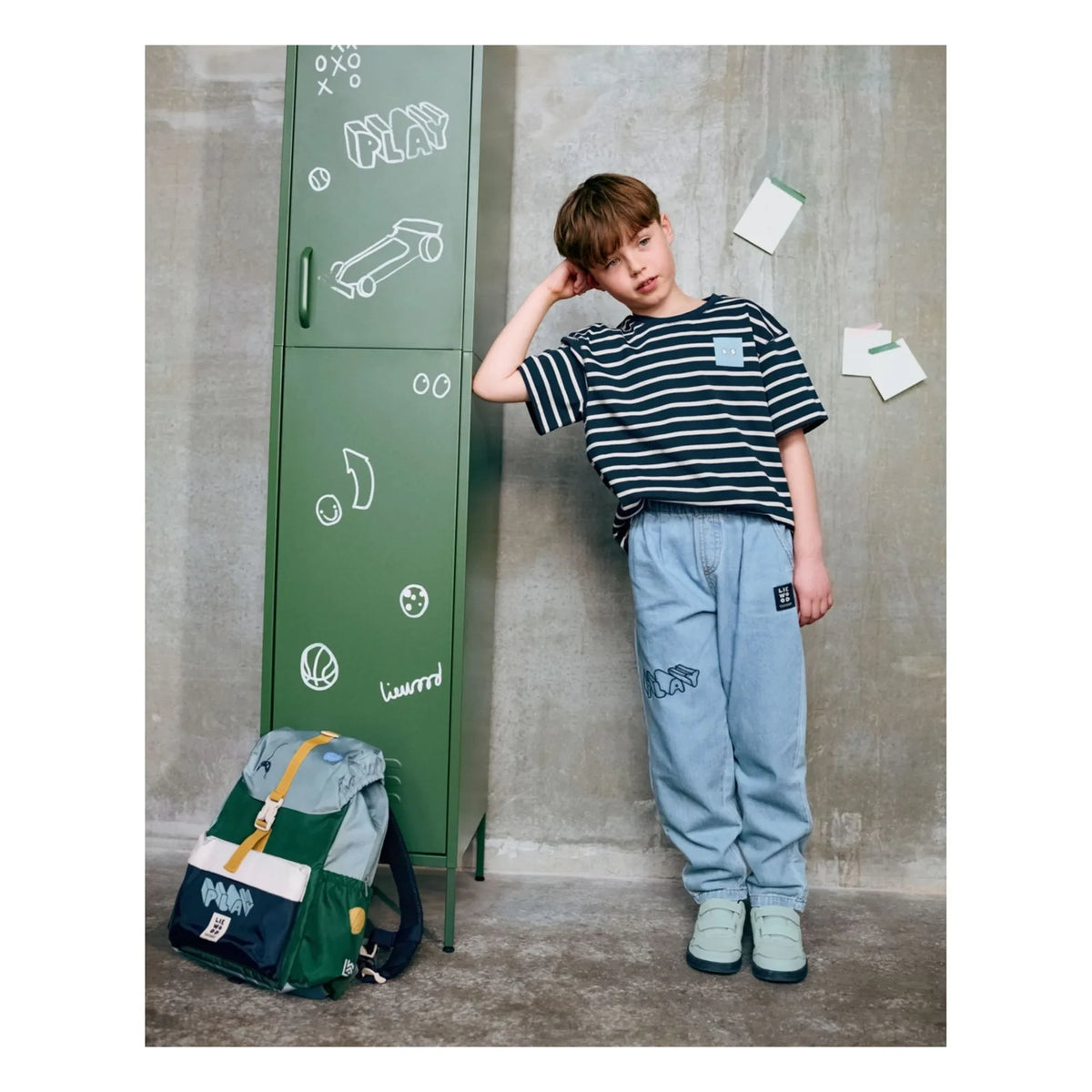 Liewood - Tyler Striped Organic Cotton T-Shirt | Navy Blue