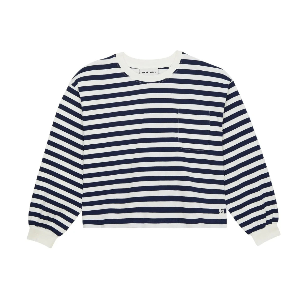 Smallable Kid - Striped Bloomy Sweat | Navy Black