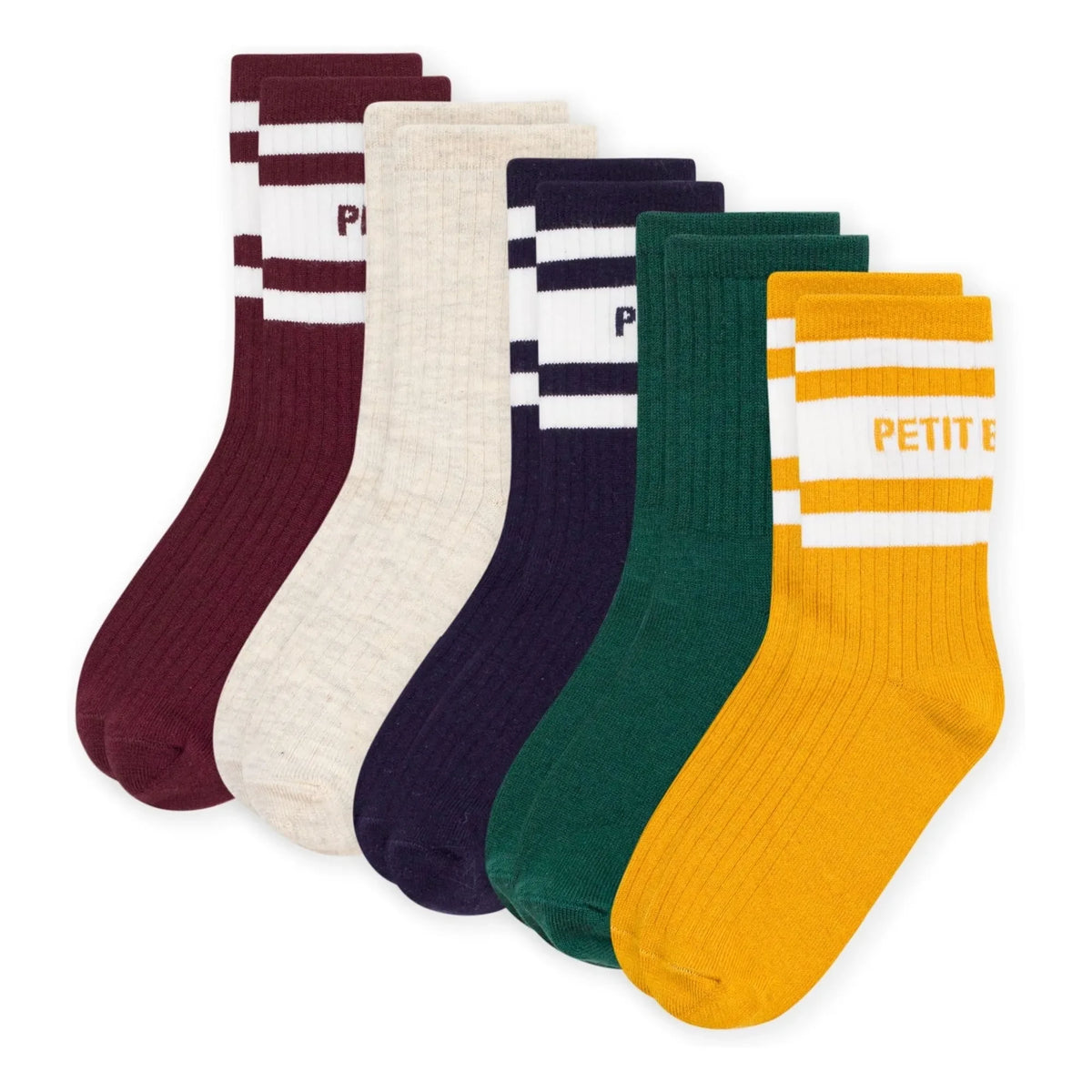 Petit Bateau - 5 Pairs of Petit Bateau Socks | Burgundy