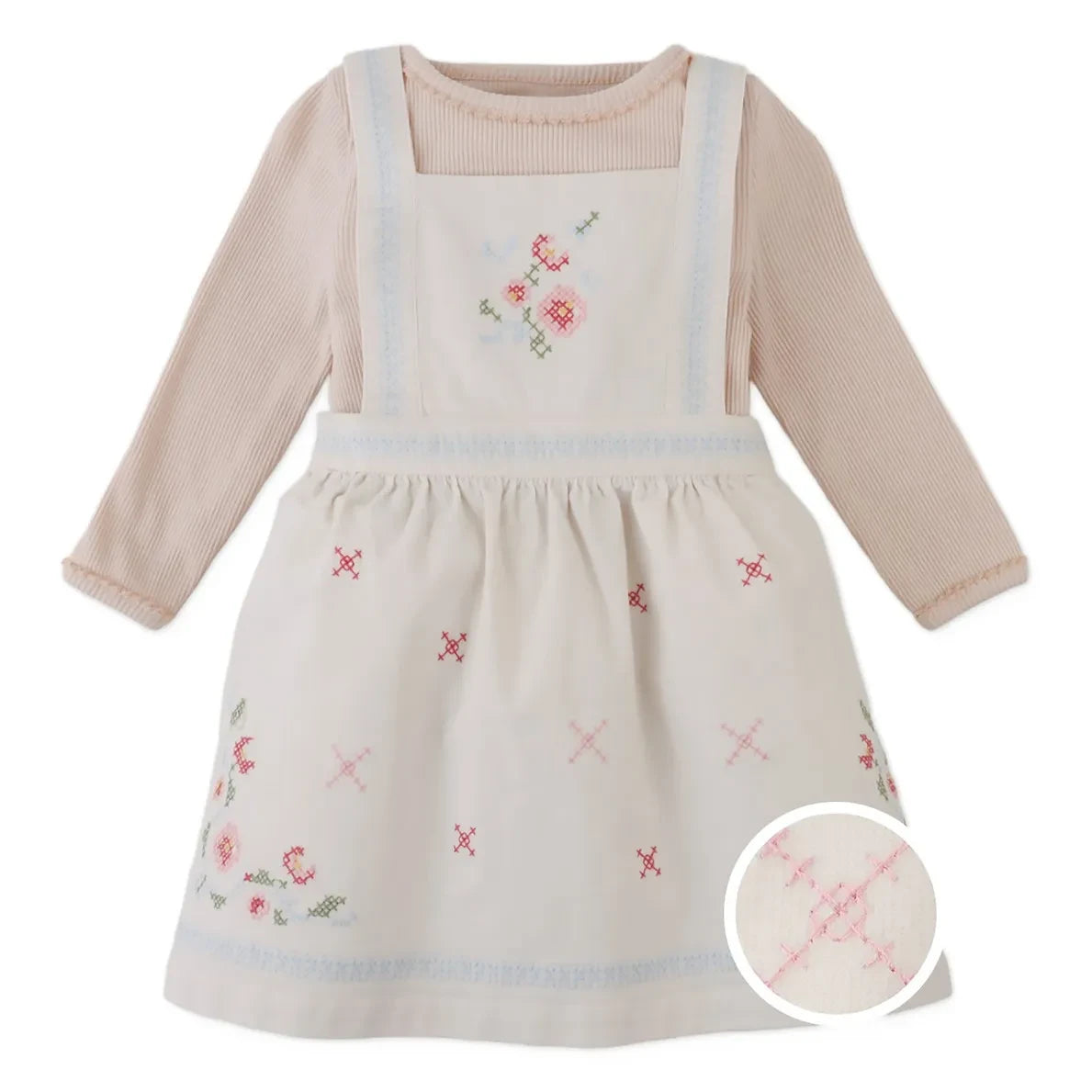 Gingersnaps - Vera embroidered dress and shirt set | Ecru