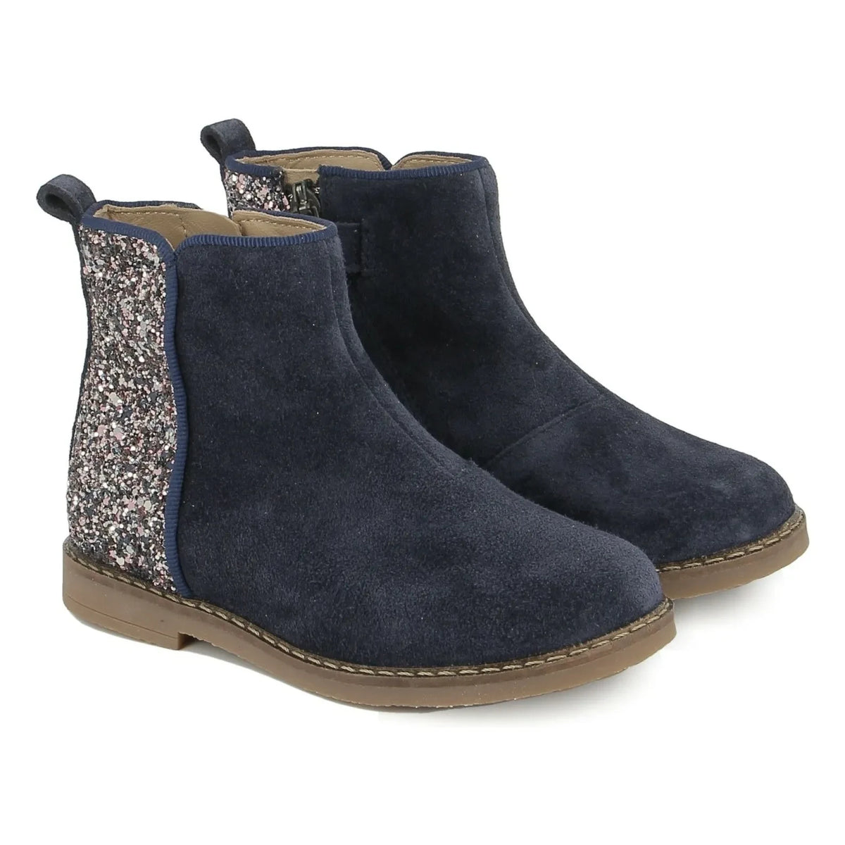 Pom d'Api - Trip Back Velvet Glitter Boots | Navy