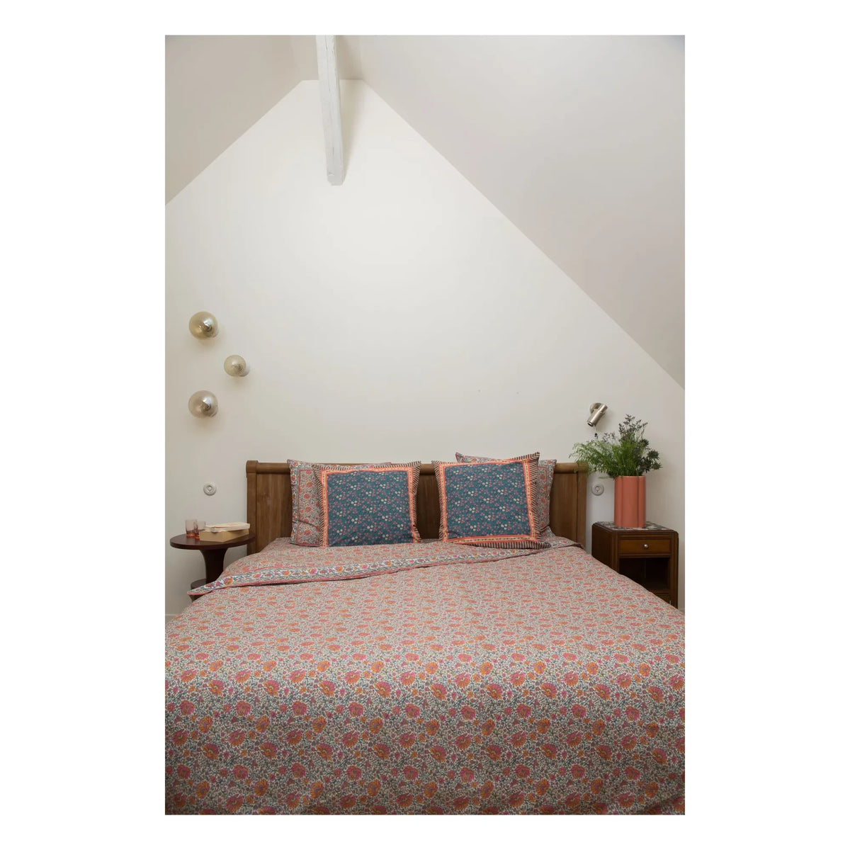 Louise Misha - Organic Cotton Noemie Duvet Cover | Orange