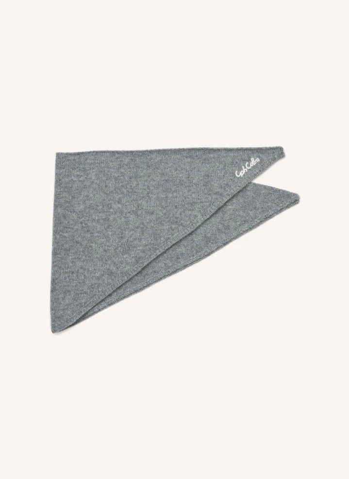Copenhagen Colors - Embroidered Cashmere Scarf | Grey