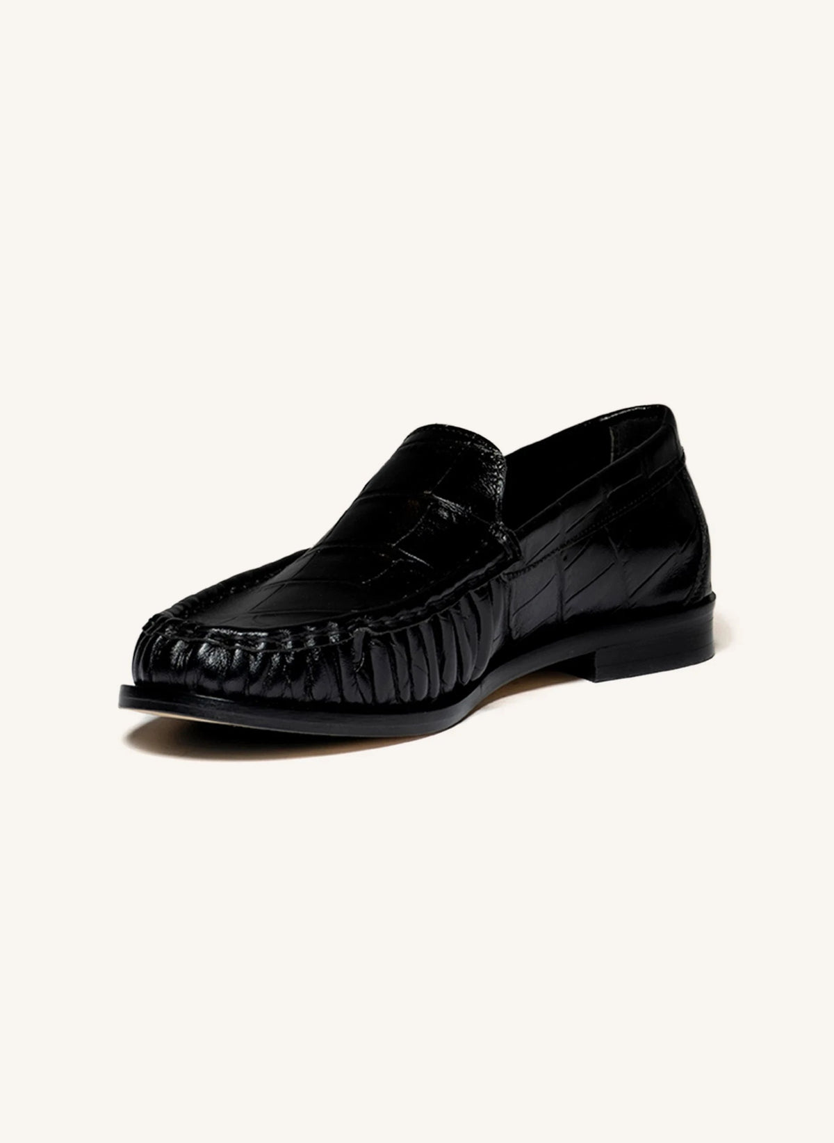 Odare - Rudi Croco Embossed Loafer | Black
