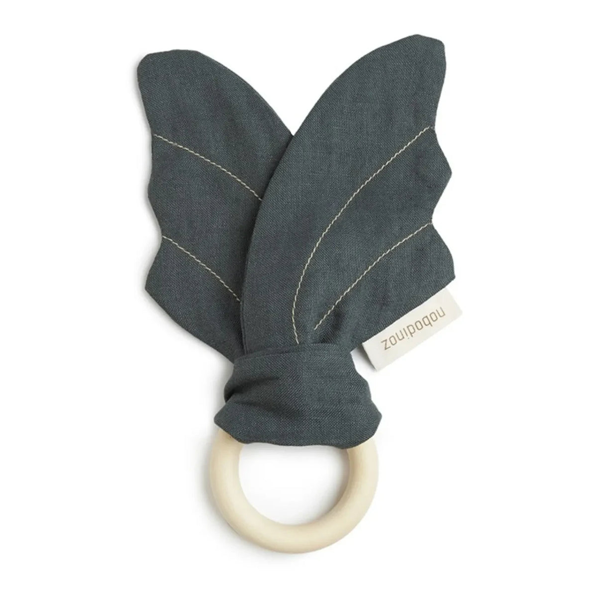 Nobodinoz - Teething Ring - French Linen | Blue