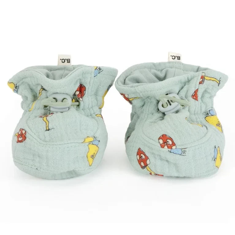 Bobo Choses - Organic cotton mushroom slippers | Aqua green