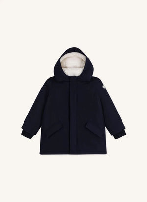 Petit Bateau - Zippered Parka, Sherpa-lined | Night Blue