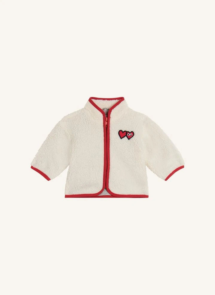 Stella McCartney Kids - Hearts Sherpa Jacket | Ivory