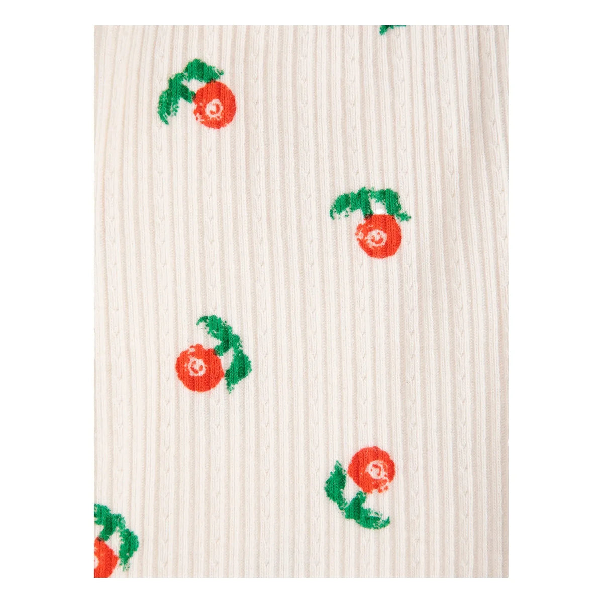Bobo Choses - Organic Cotton Floral Rib Leggings | Ecru