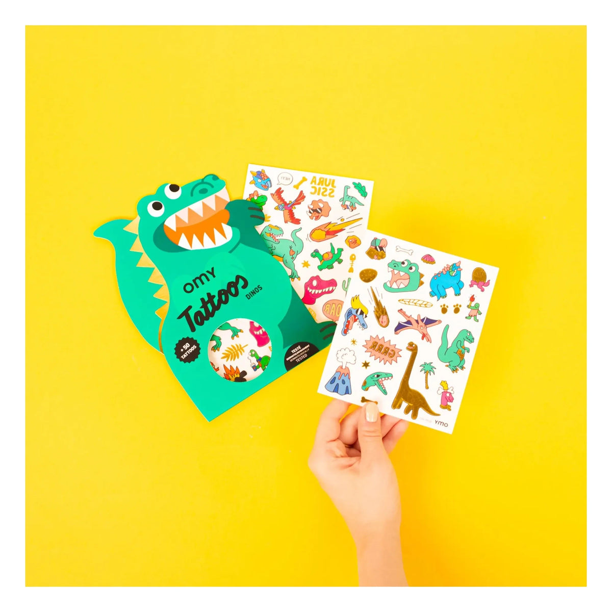 Omy - Temporary Tattoos Dinosaurs | Green