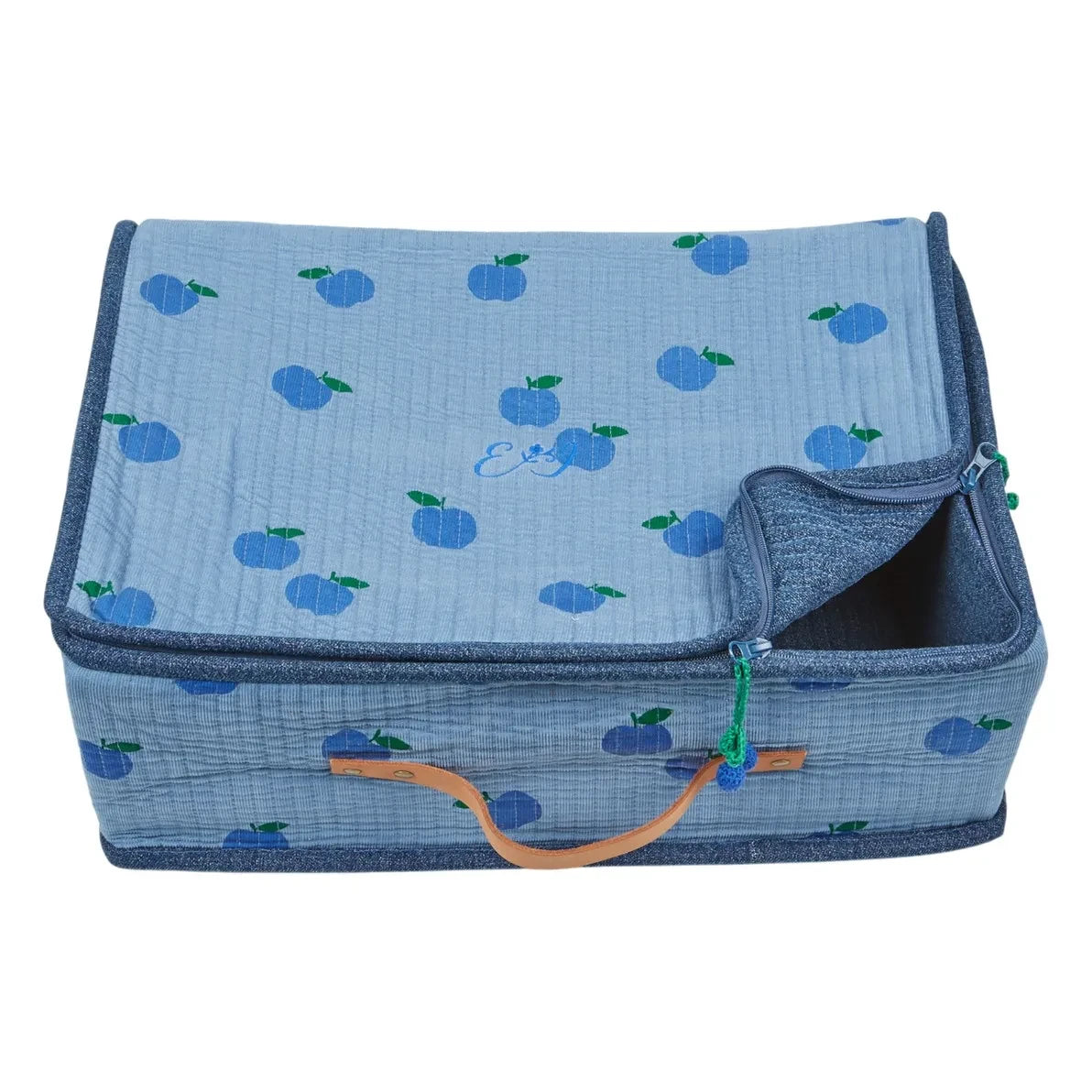 Emile et Ida - Apples XL Storage Case | Blue