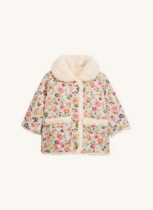 Louise Misha - Dalila Reversible Faux Fur Coat Organic Cotton | Cream