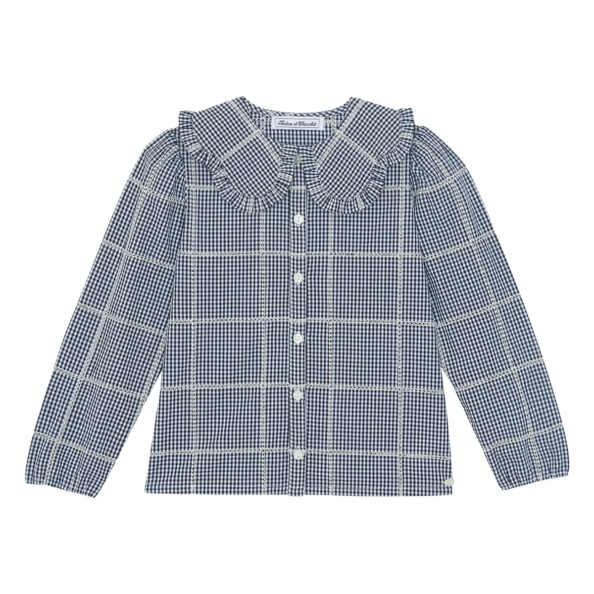 Tartine et Chocolat - Peter Pan Collar Shirt | Ecru