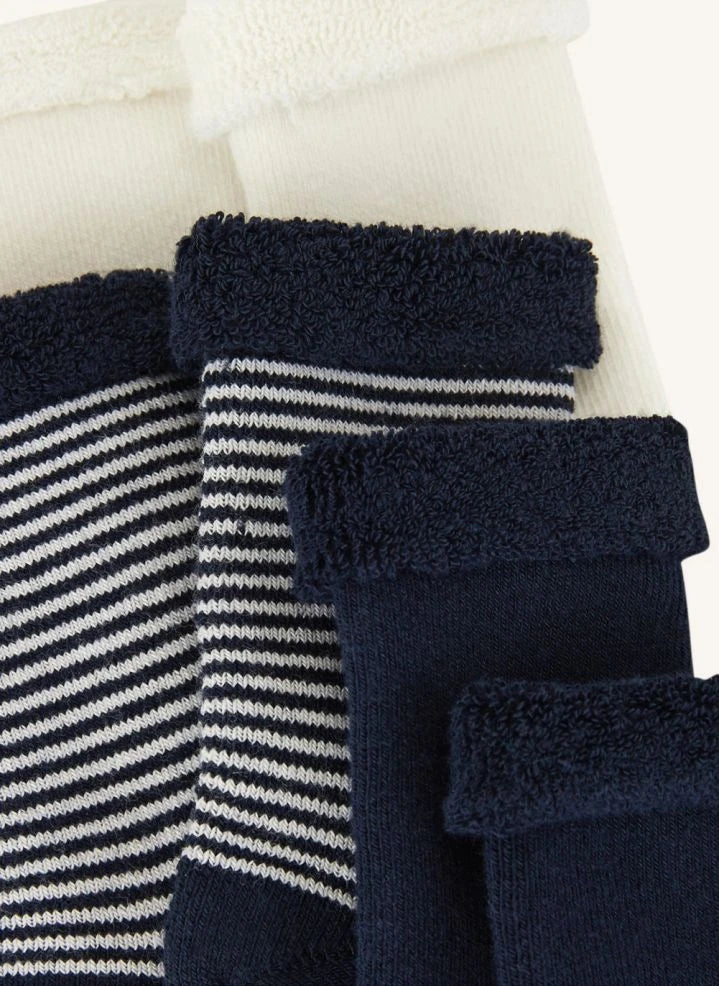Petit Bateau - Mara Organic Cotton Socks - 3-Pack | Navy