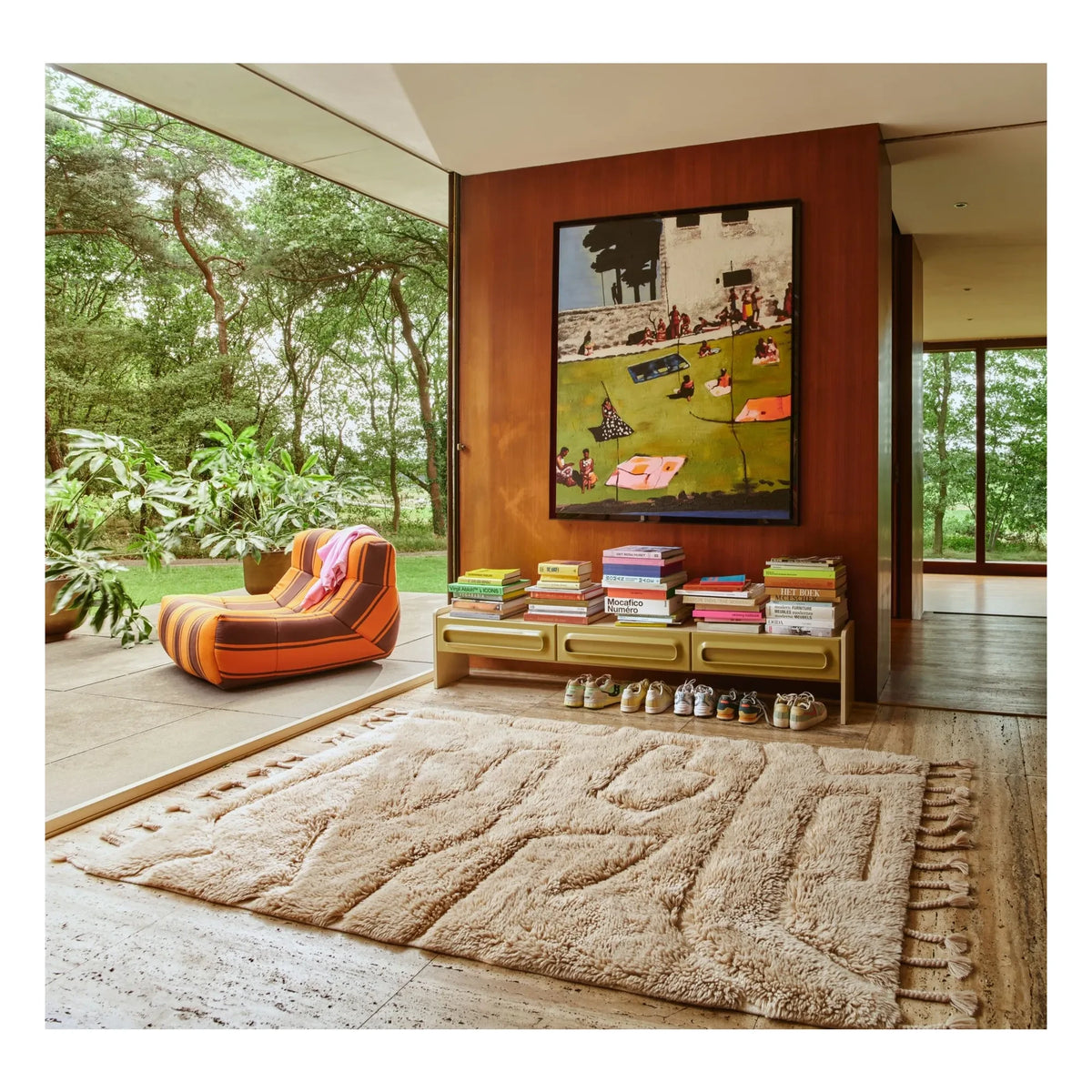 HKliving - Infinite Wool Rug | Cream