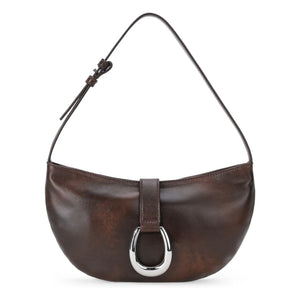 Staud - Harlow Crescent Leather Bag | Brown