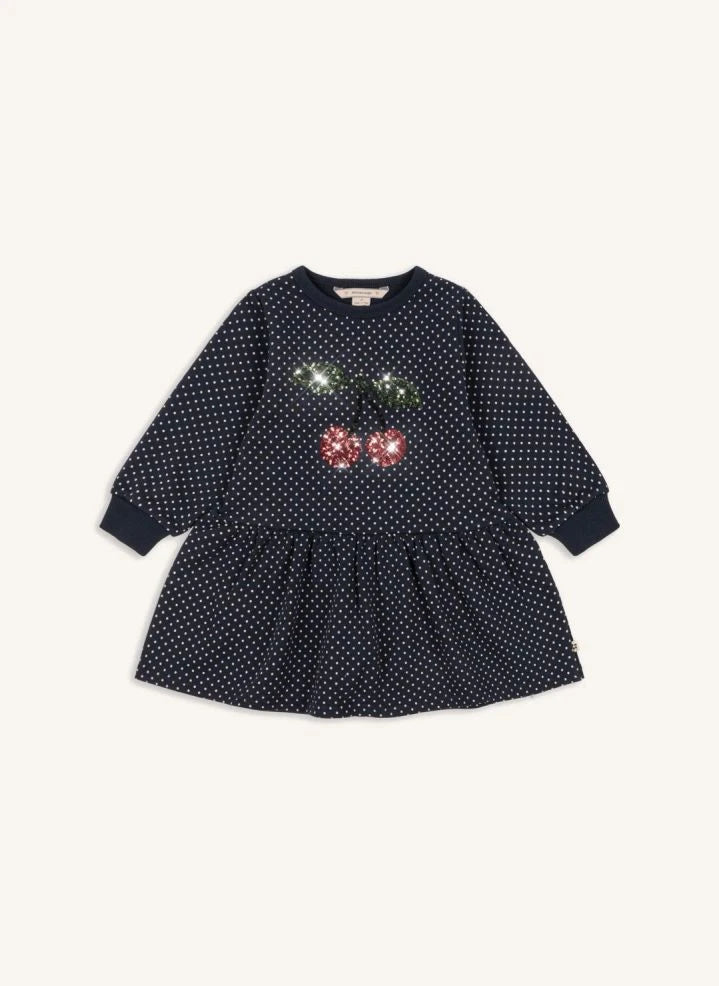 Konges Sløjd - Lou Polka-Dot Dress, Organic Cotton | Navy