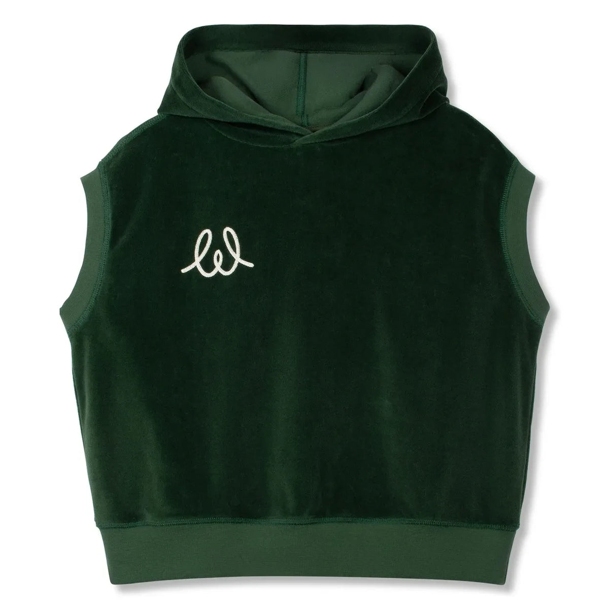 Wynken - Sleeveless Hooded Sweatshirt | Green