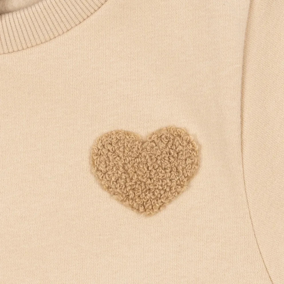 Konges Sløjd - Lou Hearts Organic Cotton Dress | Beige