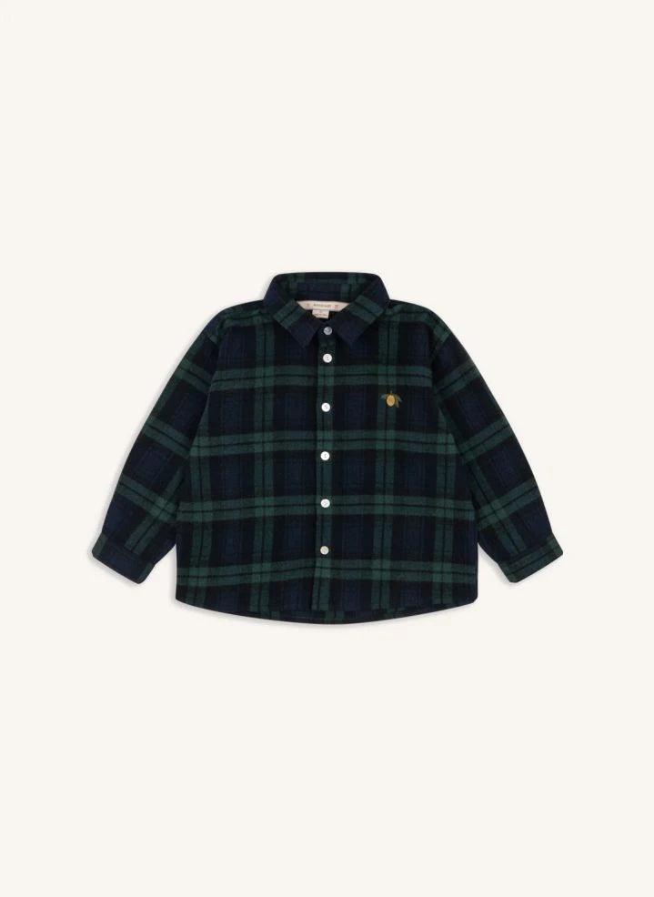 Konges Sløjd - Organic Cotton Flannel Checked Shirt | Green