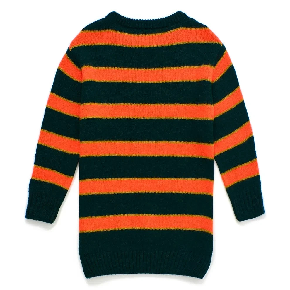 Maison Mangostan - Striped Horse Sweater | Dark Green