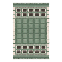 Layered - Röllakan Hilma Wool Rug | Green