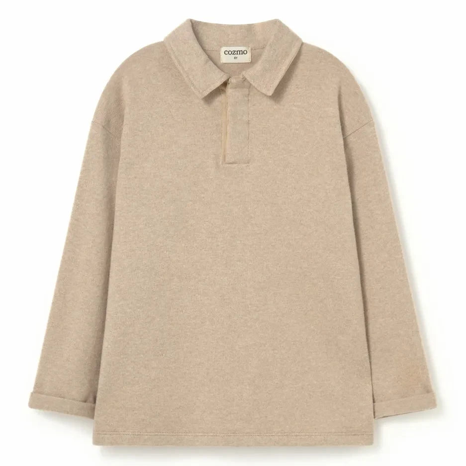 Cozmo - Timor turtleneck sweater | Heather beige