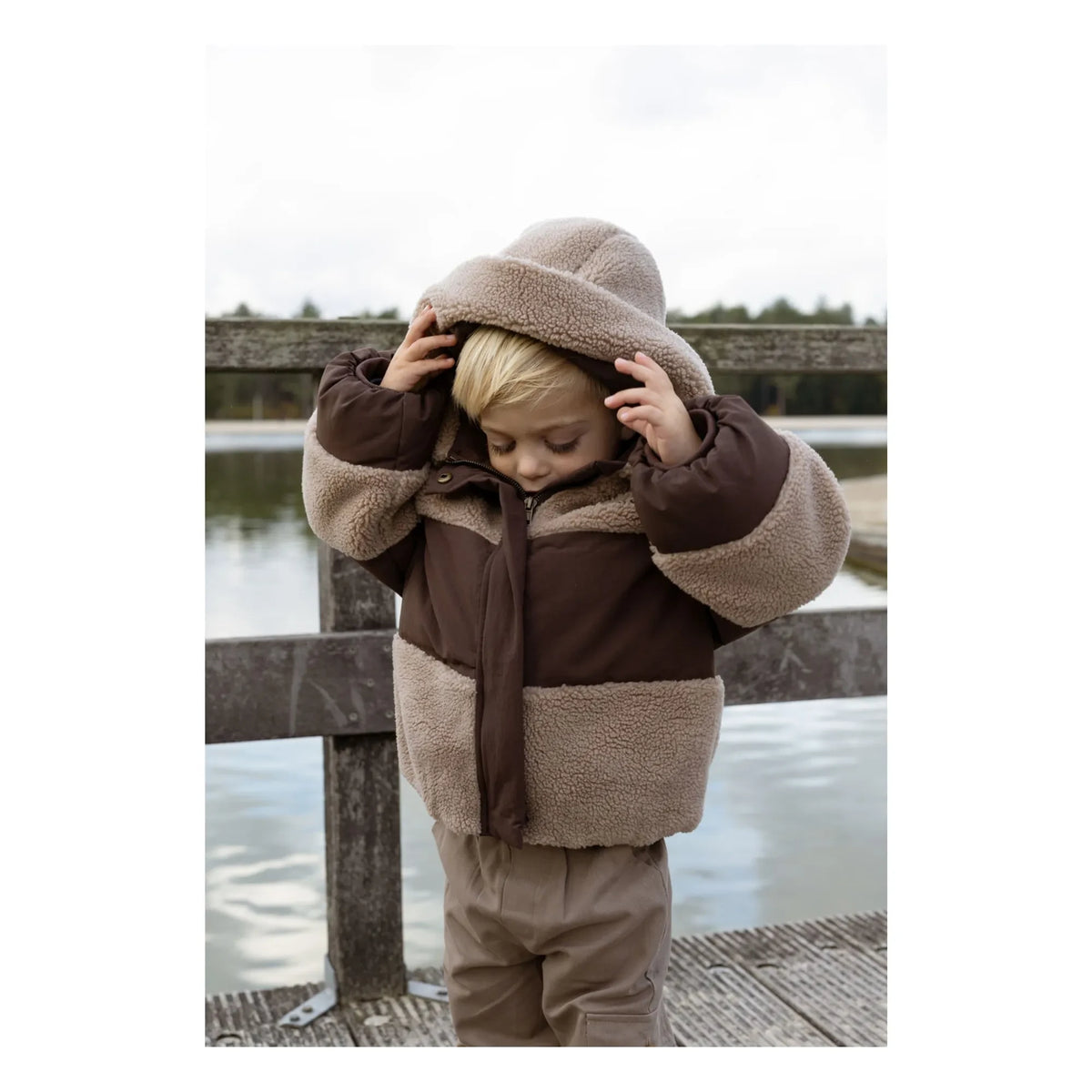 Donsje - Damian Mixed-Material Coat | Brown