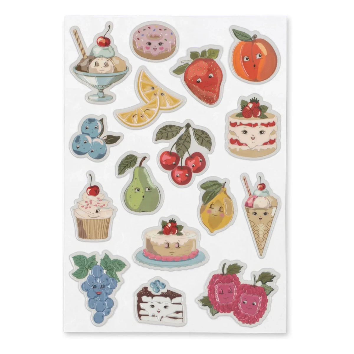 Konges Sløjd - Fruity fluffy stickers | Pink