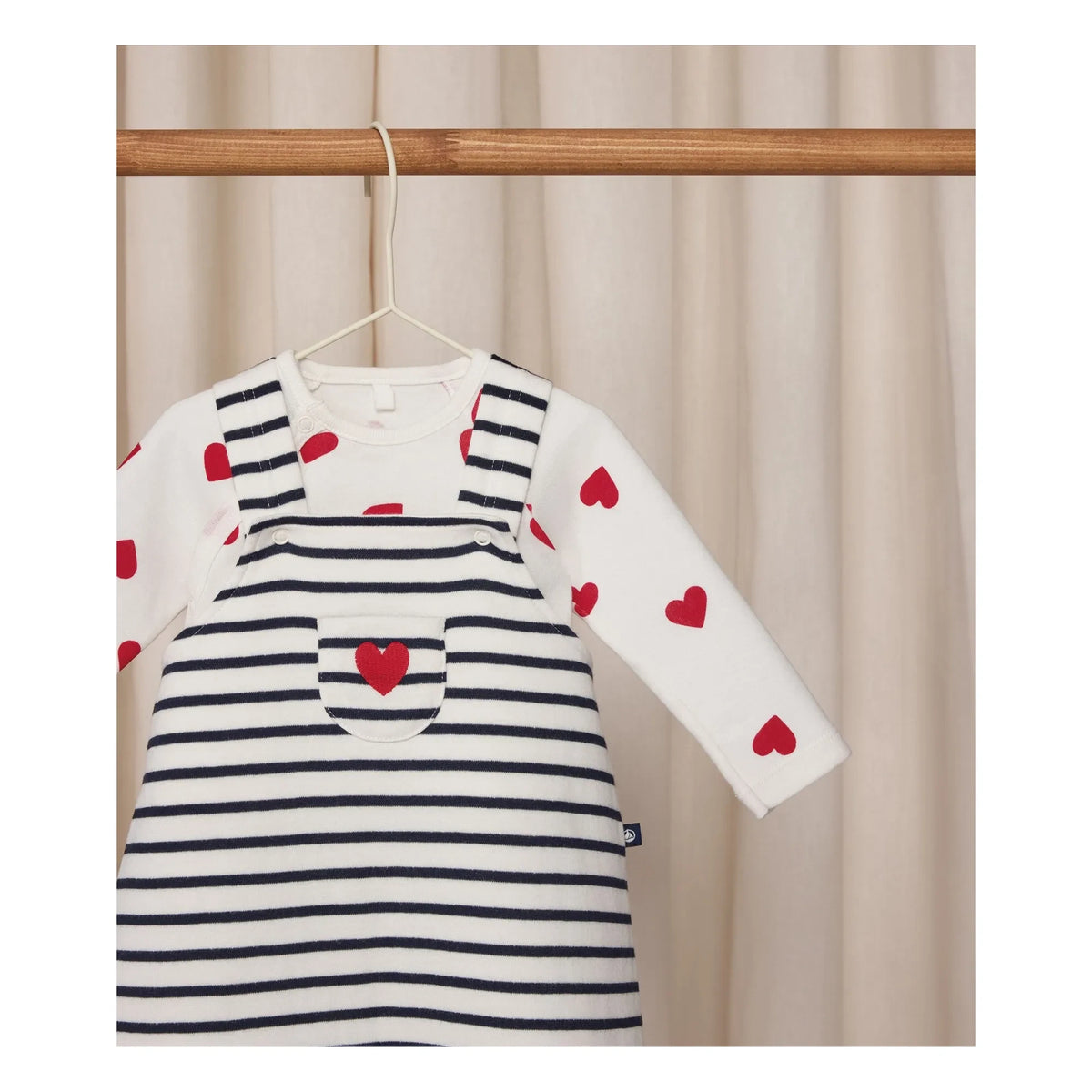 Petit Bateau - Body and Trousers Set | White