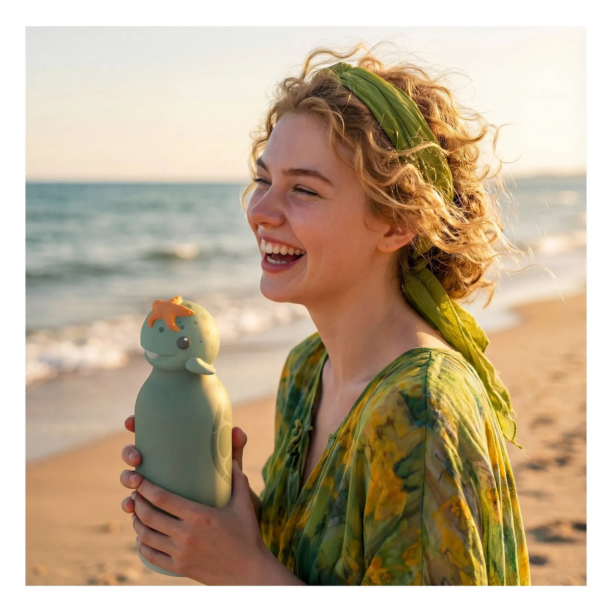 Asobu - Stainless Steel Turtle Water Bottle | Green