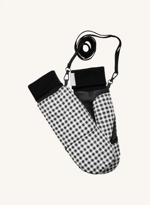 Fudoon - Convertible Vichy Gloves | Black
