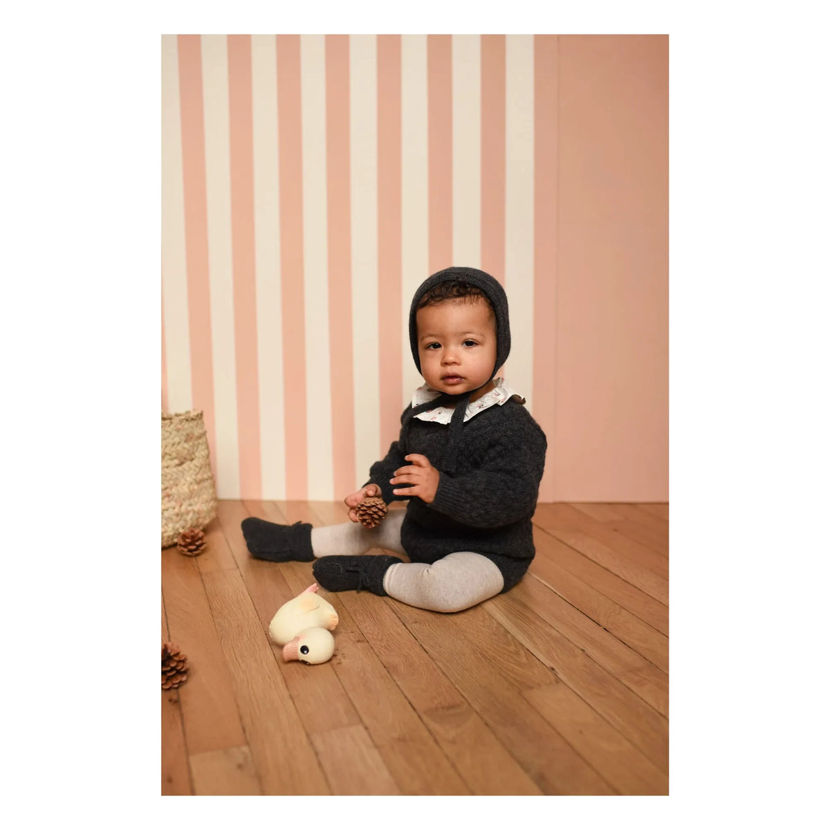 Lililotte - Diego Wool Romper | Gray Melange