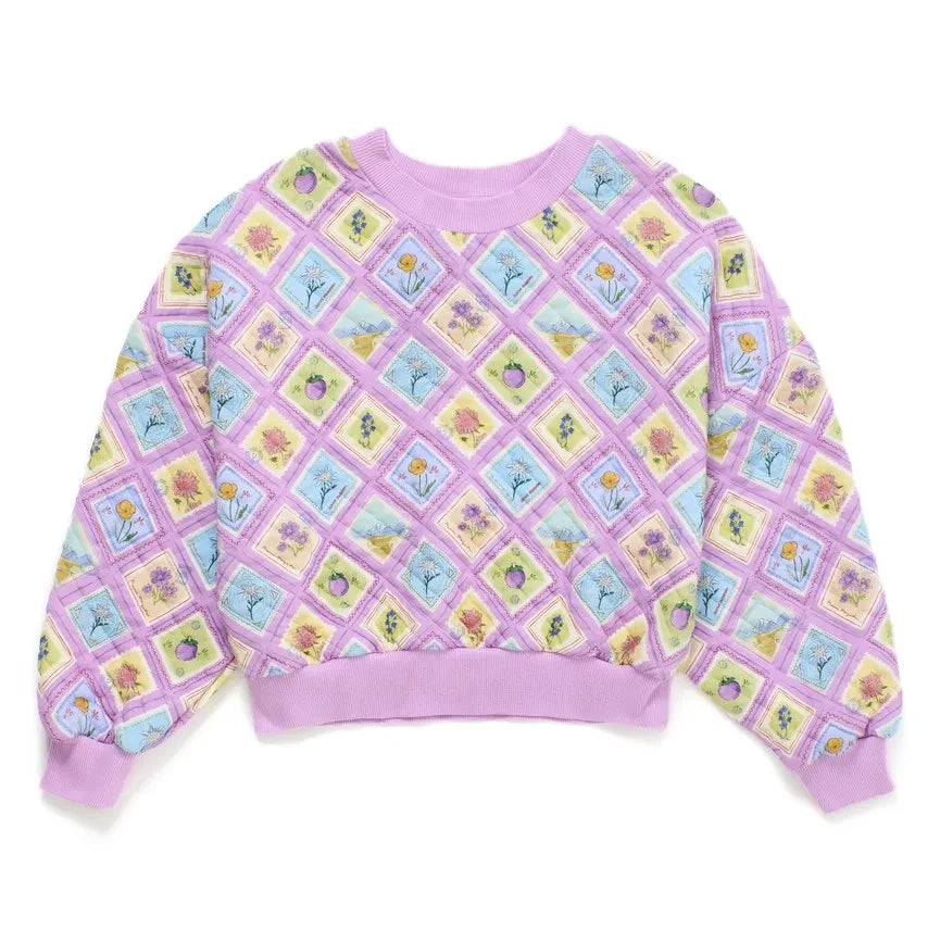 Maison Mangostan - Quilted Sweatshirts | Lilac