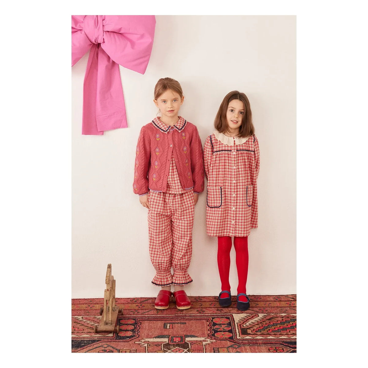 Hello Simone - Cute Checkered Pants | Red