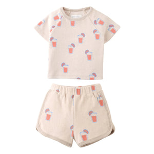 Gingersnaps - Matthew T-shirt and Shorts Set | Heather Beige