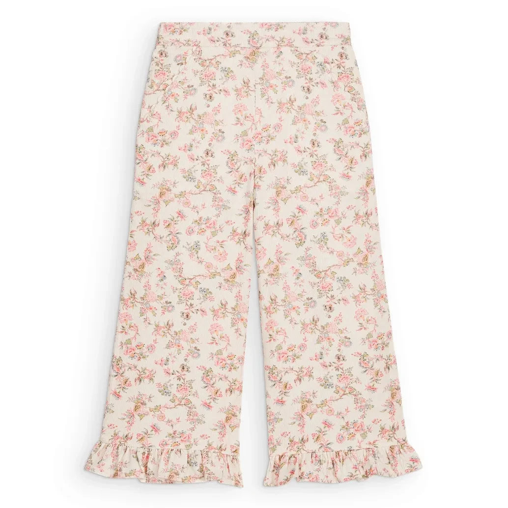 Louise Misha - Floral Organic Cotton Pants | Cream