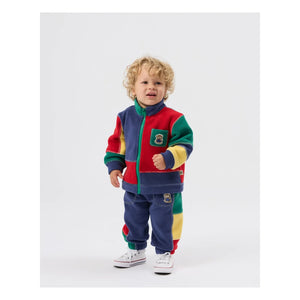 Goldie + Ace - Color Blocked Fleece Zippered Sweatshirt | Blue