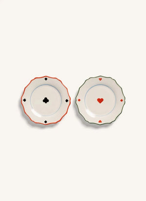 &Klevering - Heart and Clover Plates - 2-piece Set