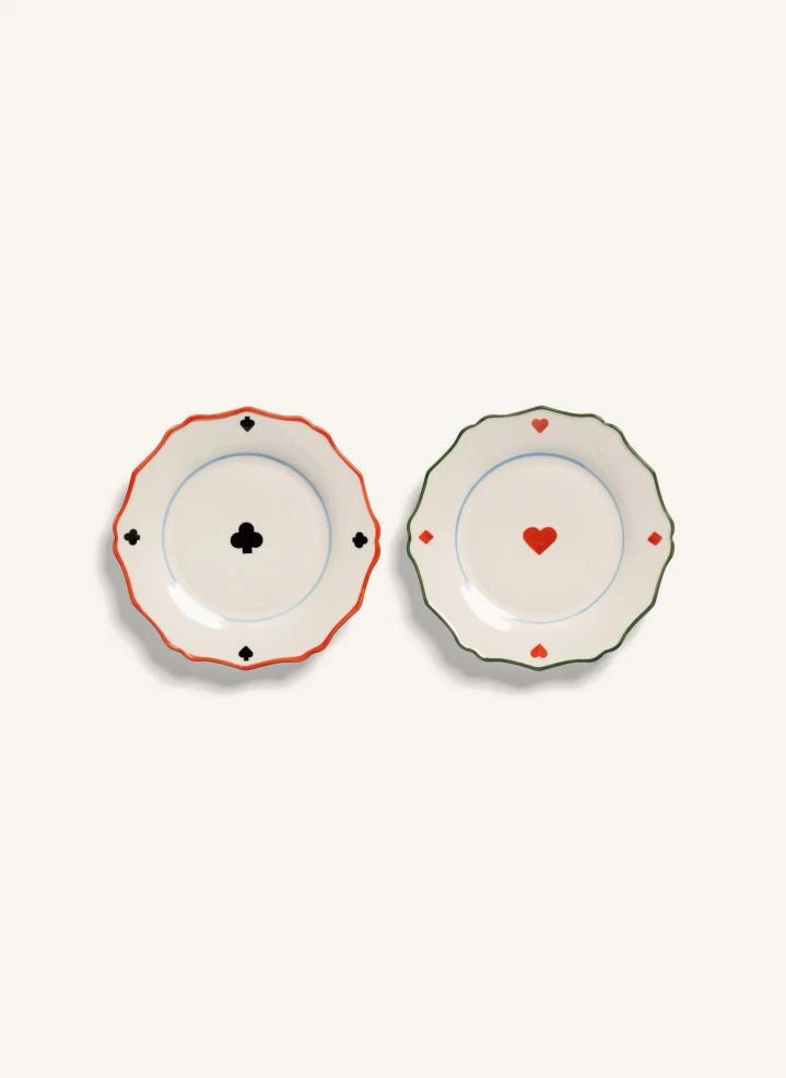 &Klevering - Heart and Clover Plates - 2-piece Set