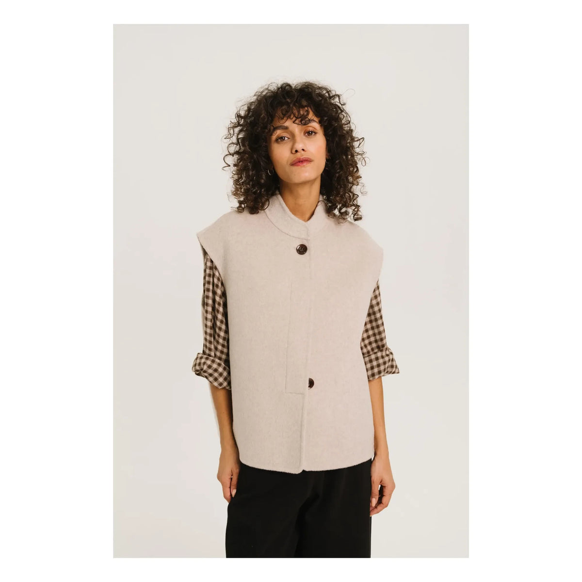 Sacrécoeur - Mireia Double-Sided Wool Cardigan | Cream