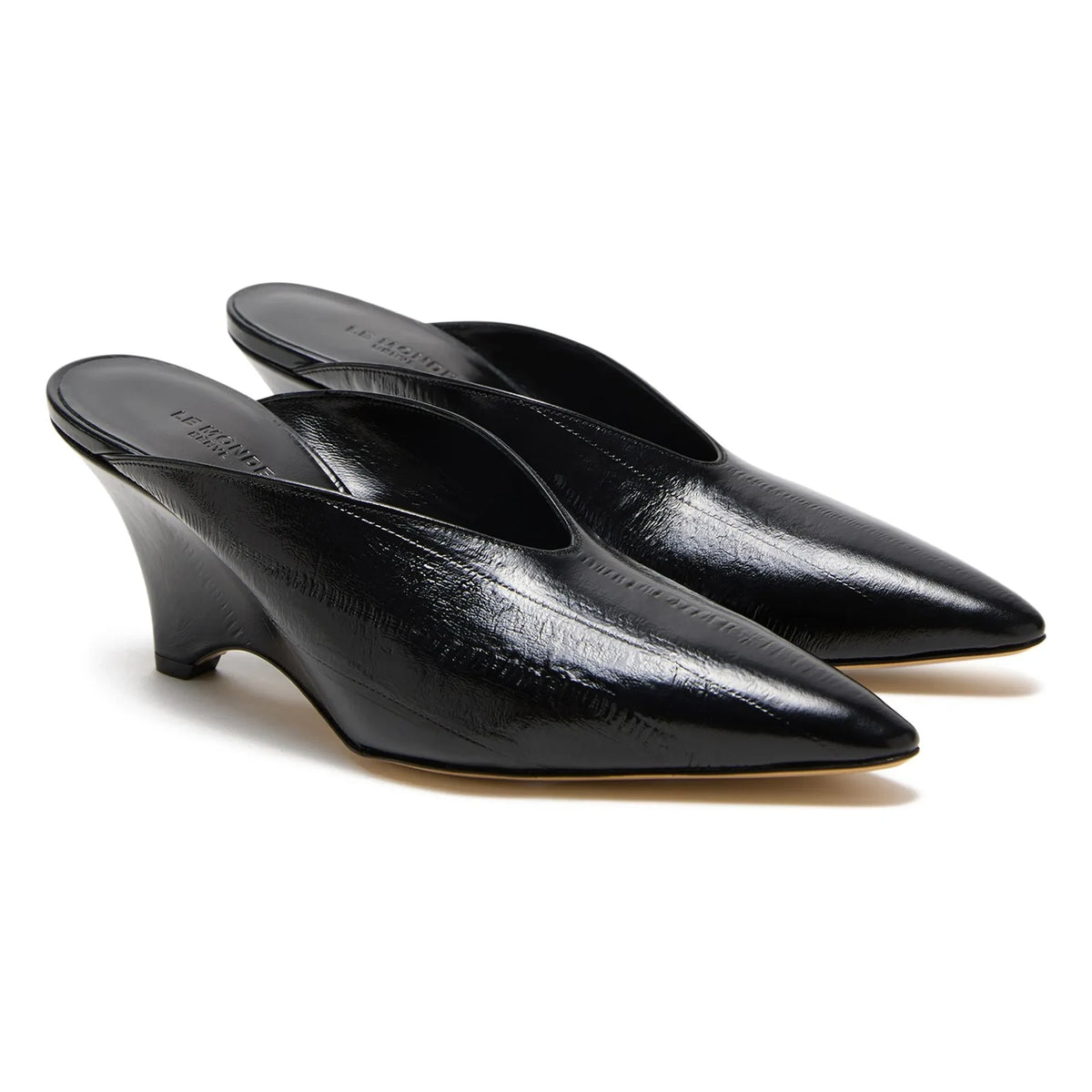 Le Monde Beryl - Victoria Leather Mules | Black