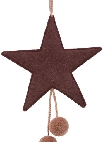 Muskhane - Felt Star Christmas Ornament | Mahogany
