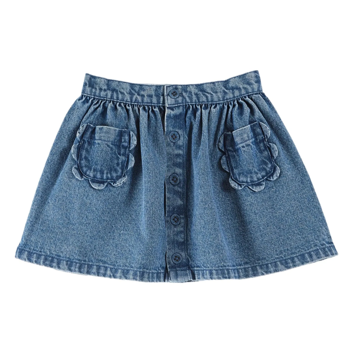 Emile et Ida - Denim Floral Skirt