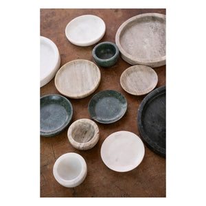 Madam Stoltz - Round marble top surface | White
