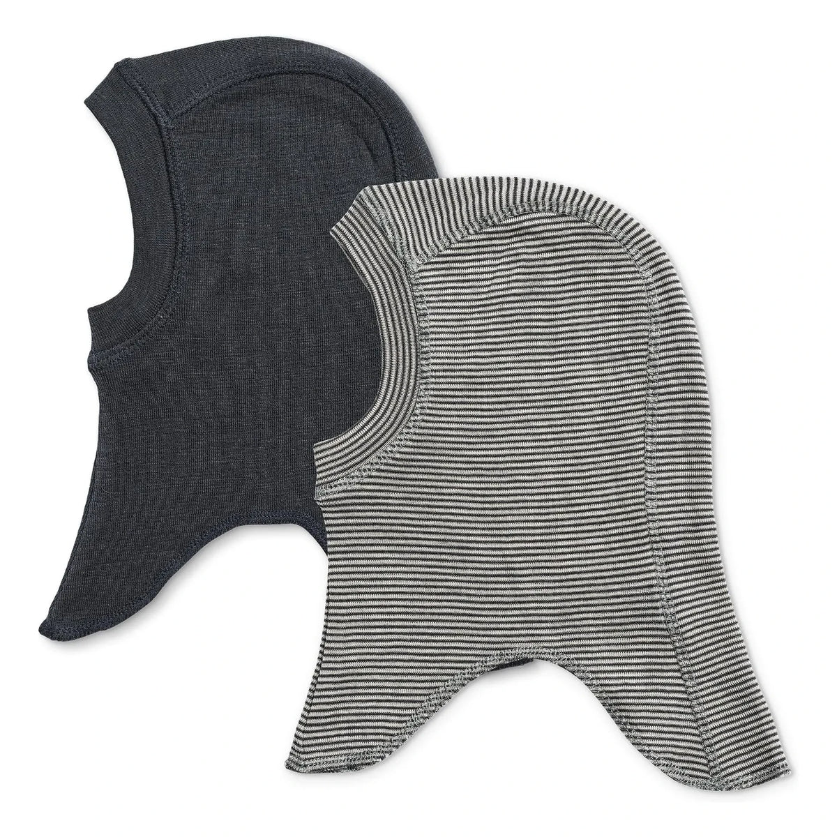 Wheat - Felix Striped Wool Balaclava | Navy Blue