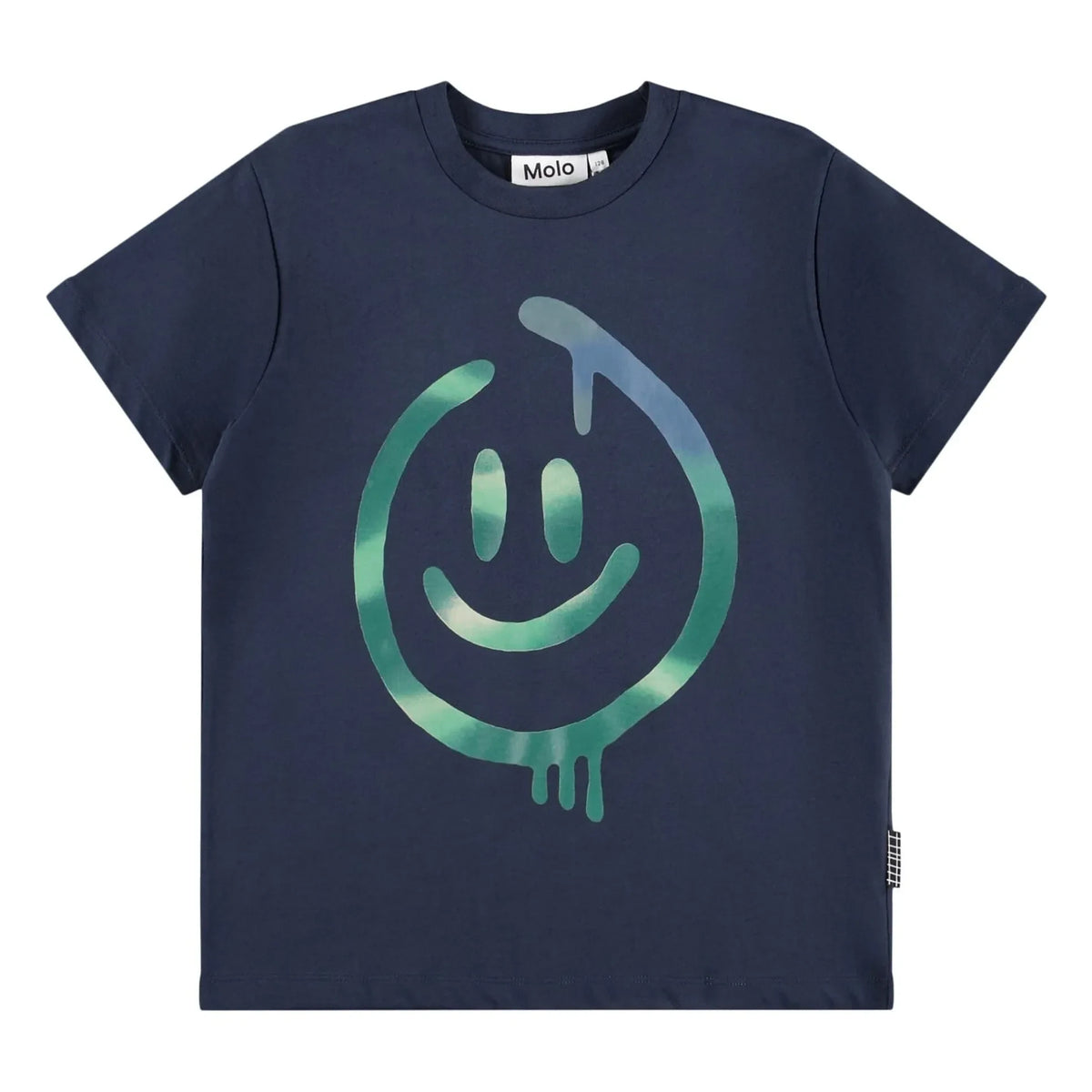 Molo - Organic Cotton Railey Smiley Dégradé T-Shirt | Blue