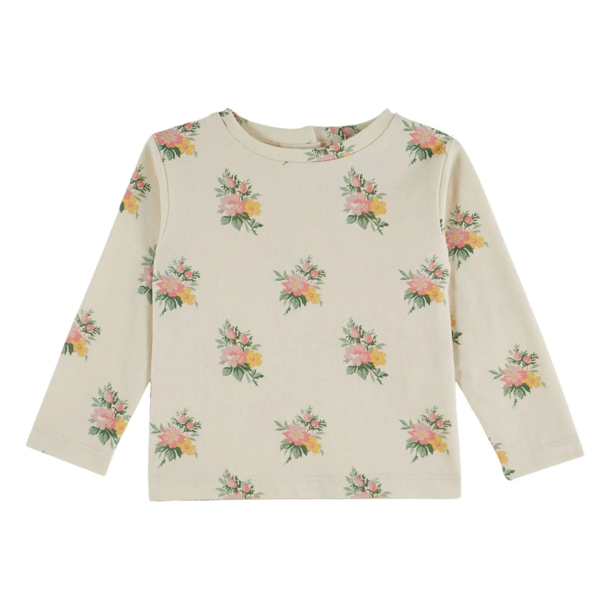 Emile et Ida - Organic Cotton Floral Print T-Shirt | Ecru