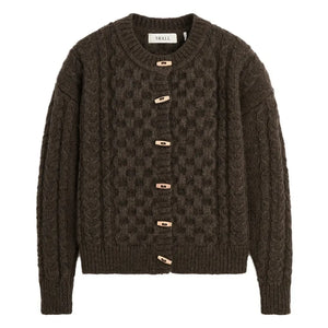 Skall Studio - Lennox Wool Cardigan | Dark Brown