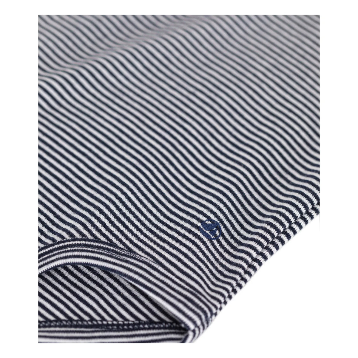 Petit Bateau - Striped organic cotton polo body | Navy